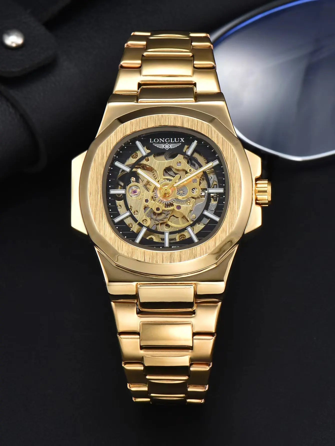 Men Automatic Mechanical Watch Skeleton