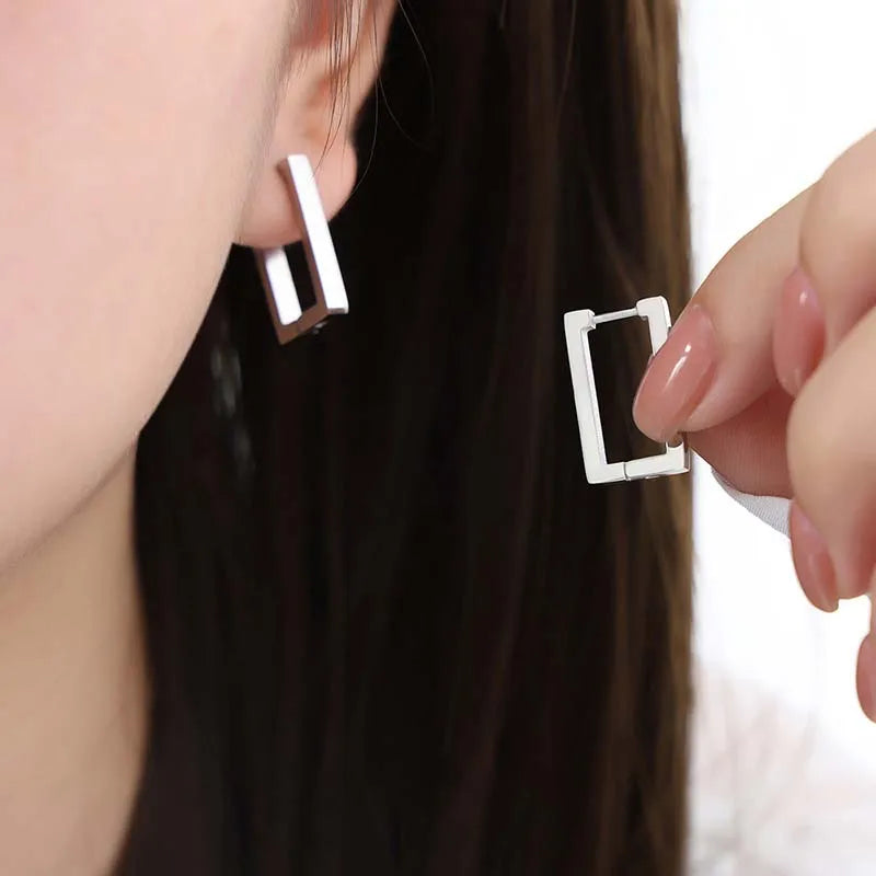 Fashion Metal Square Geometric Earrings