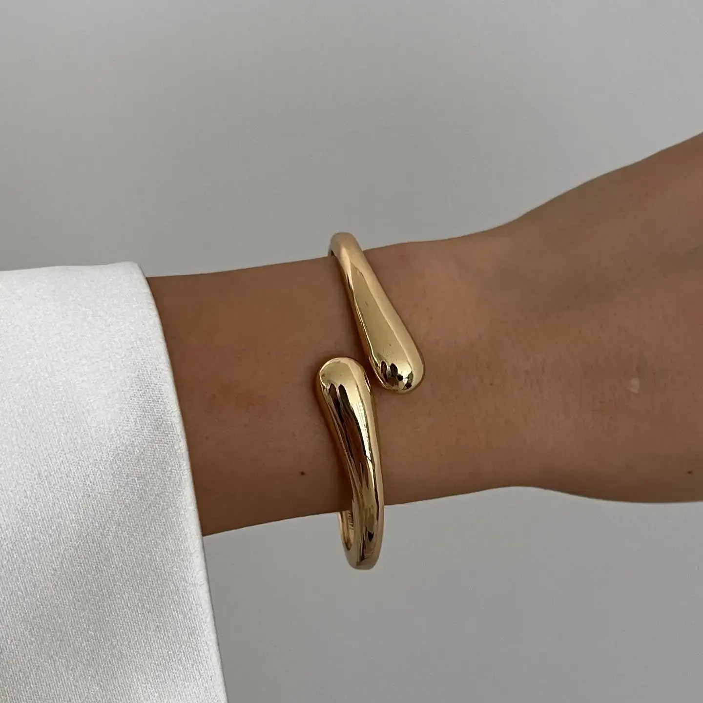 Vintage Metal Cuff Bangles Punk Gold Silver Bracelet