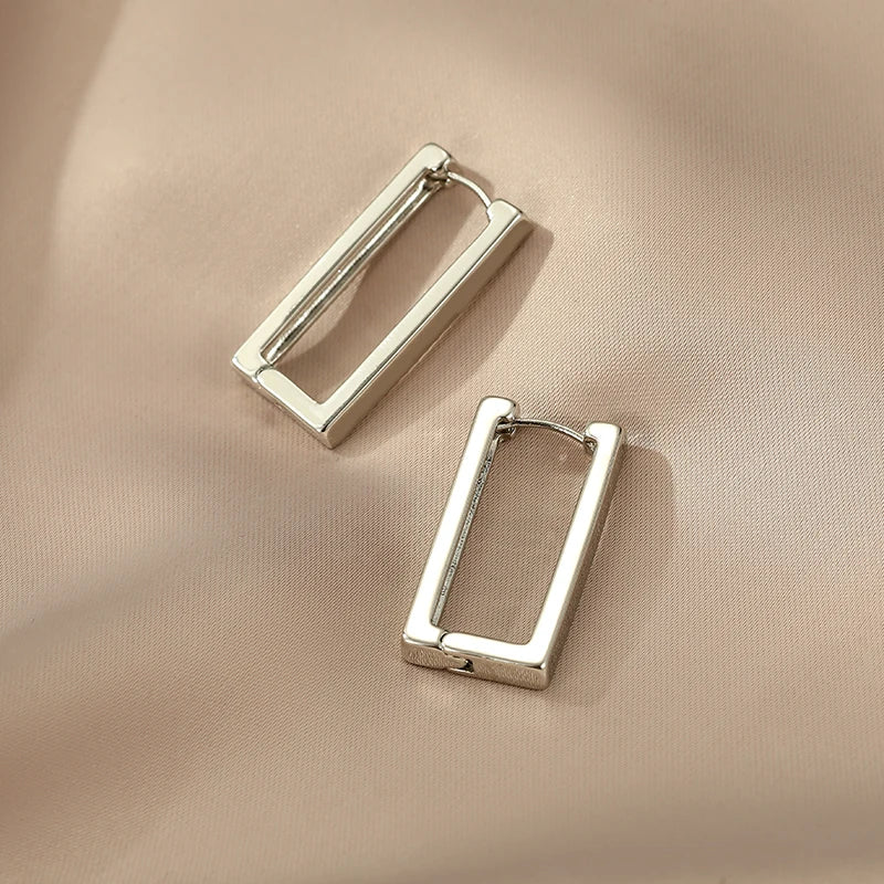 Fashion Metal Square Geometric Earrings