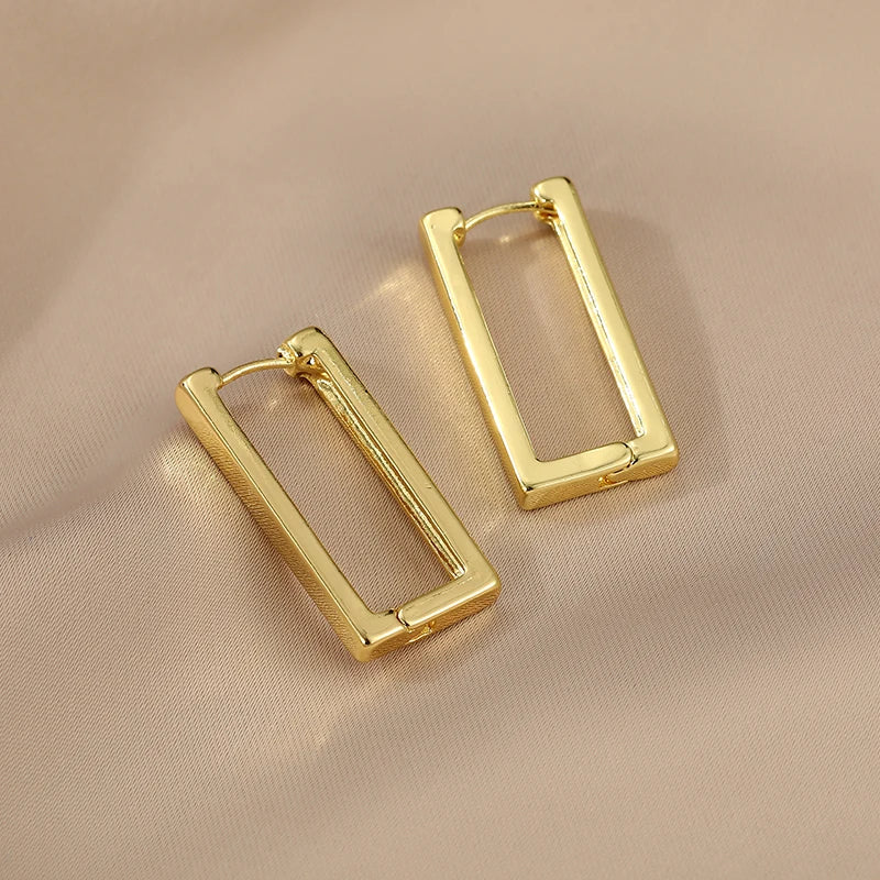 Fashion Metal Square Geometric Earrings