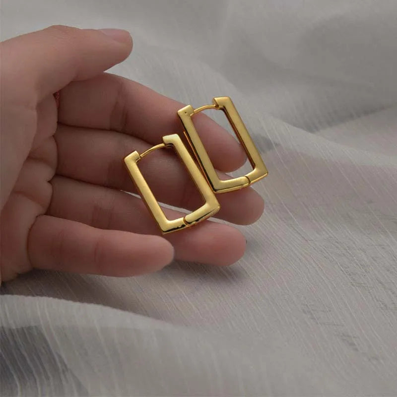 Fashion Metal Square Geometric Earrings