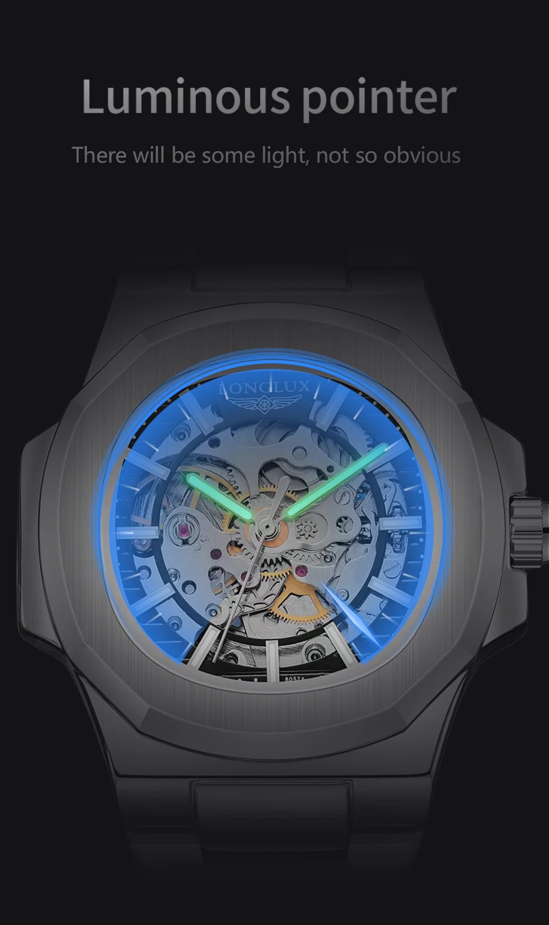 Men Automatic Mechanical Watch Skeleton