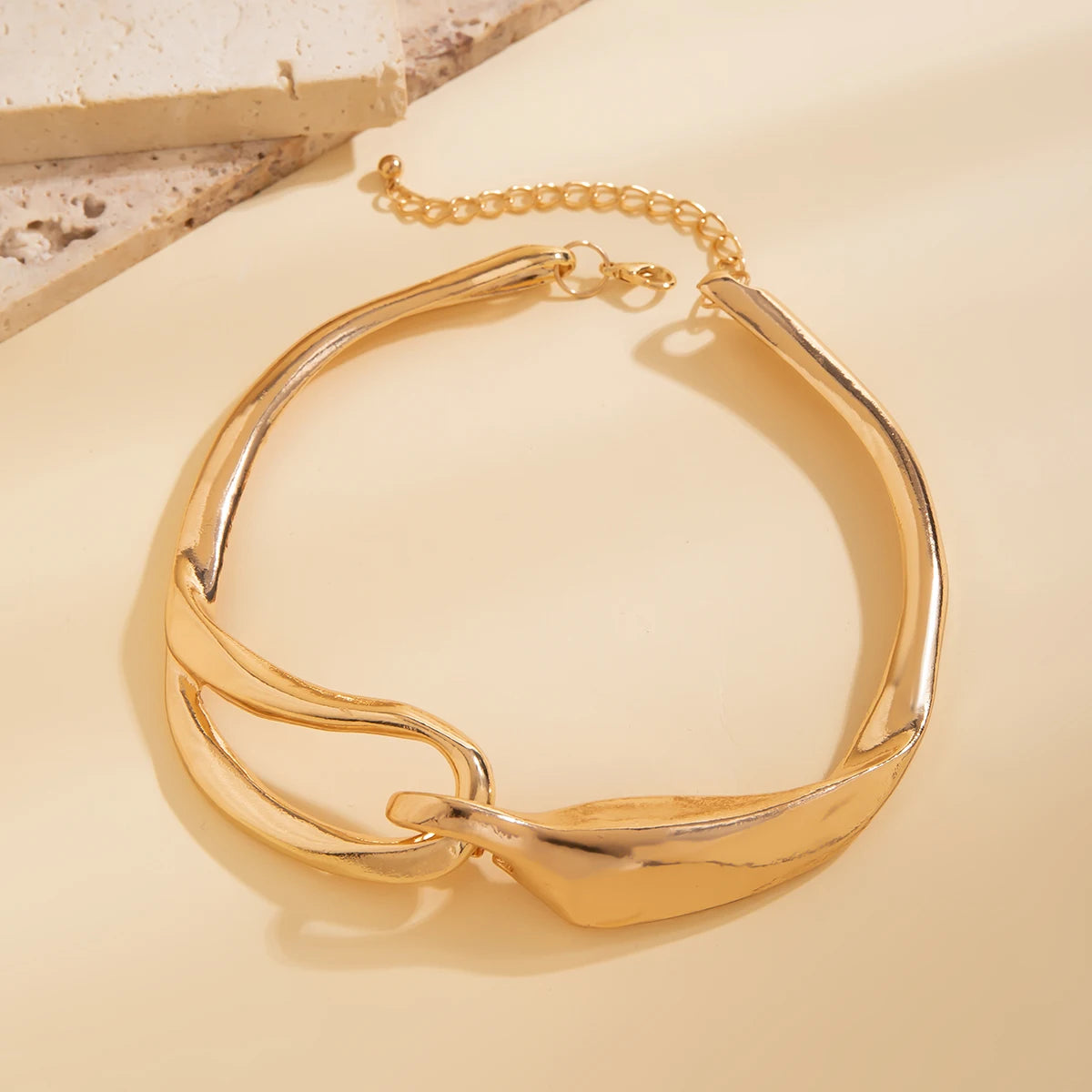 Exaggerated Heavy Metal Thick Chain Torques Necklace