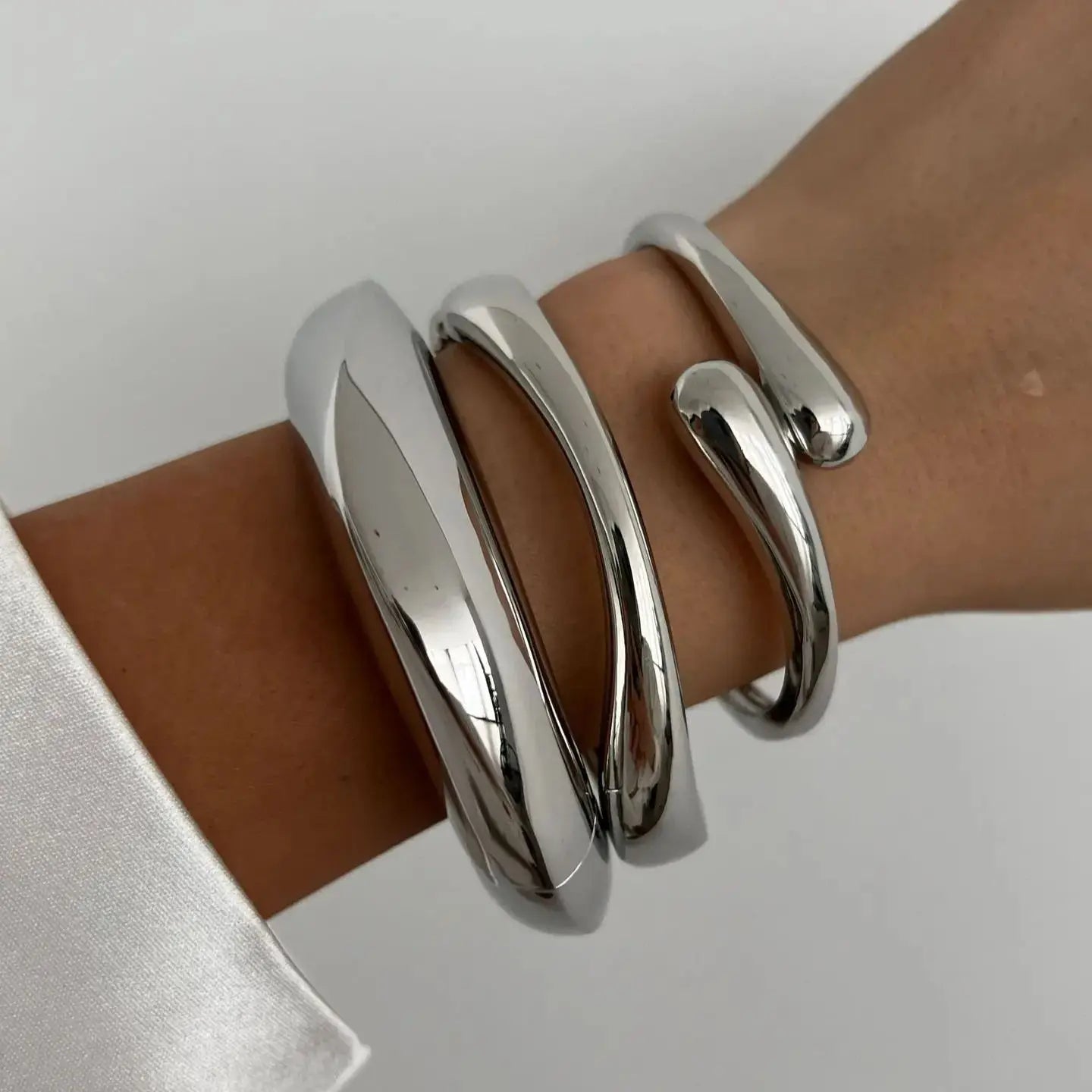 Vintage Metal Cuff Bangles Punk Gold Silver Bracelet