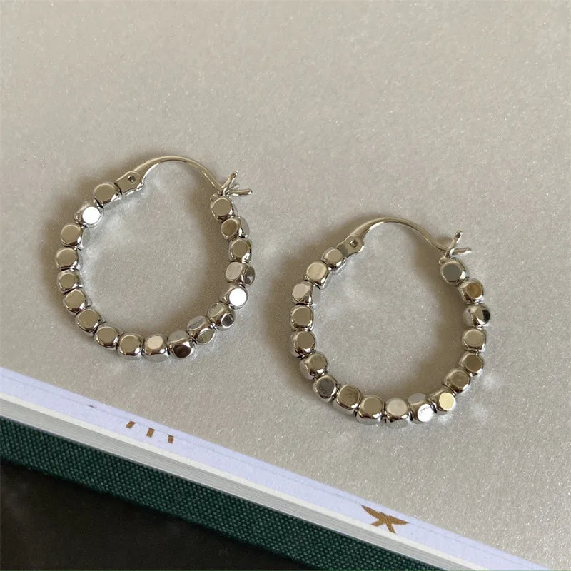 Vintage Gold Color round Circle Hoop Earrings