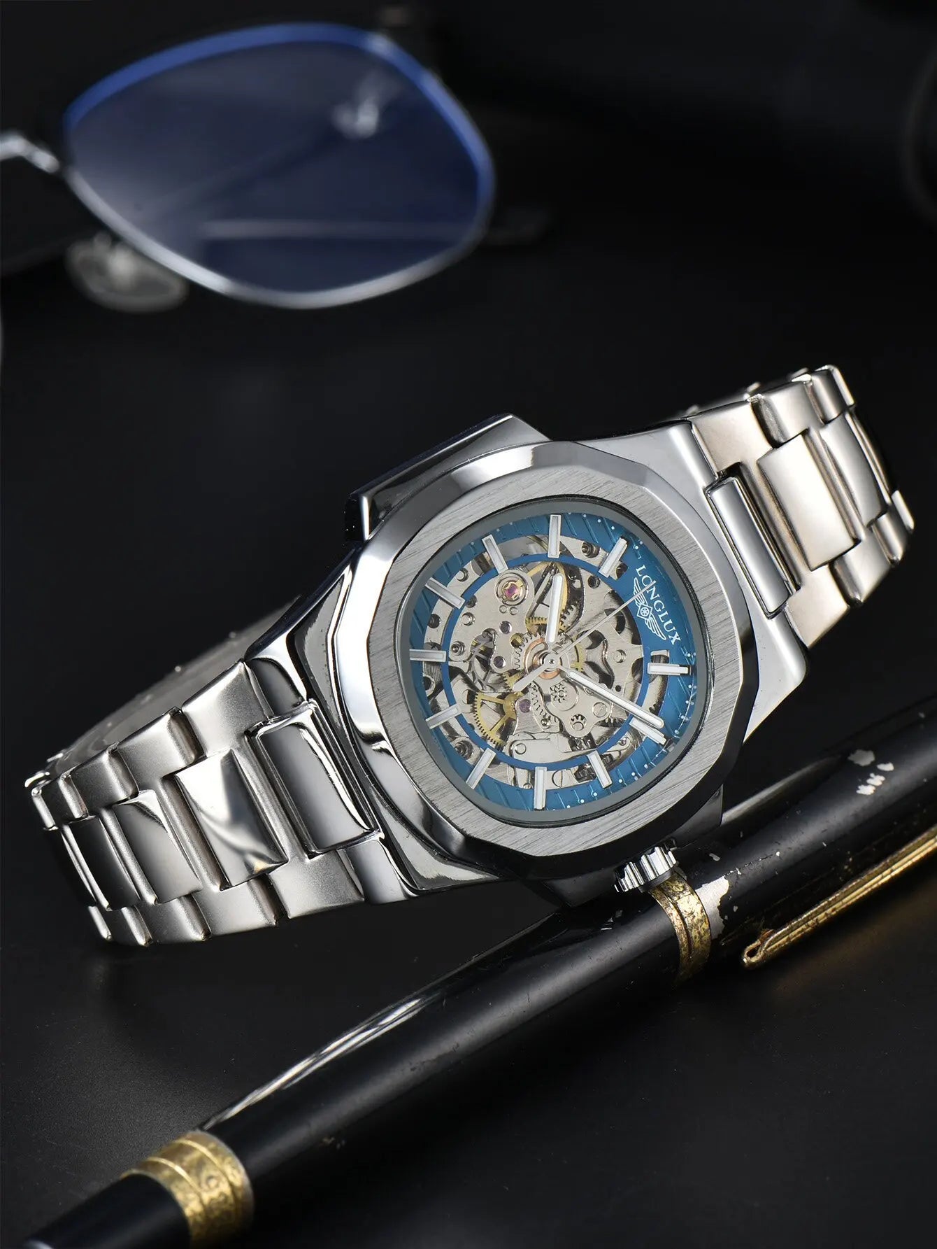 Men Automatic Mechanical Watch Skeleton