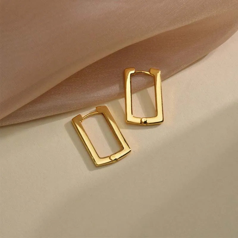Fashion Metal Square Geometric Earrings