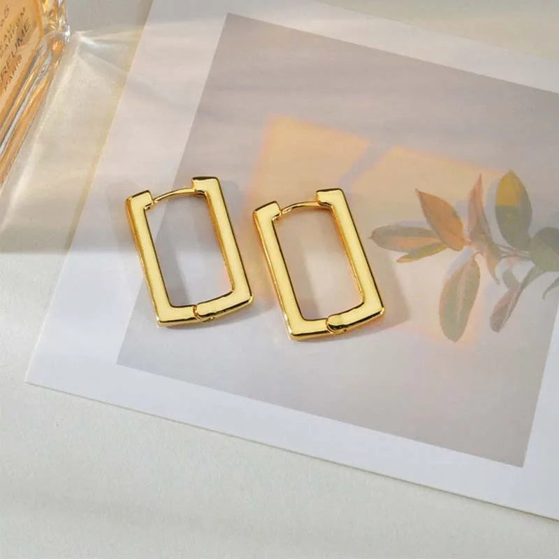 Fashion Metal Square Geometric Earrings