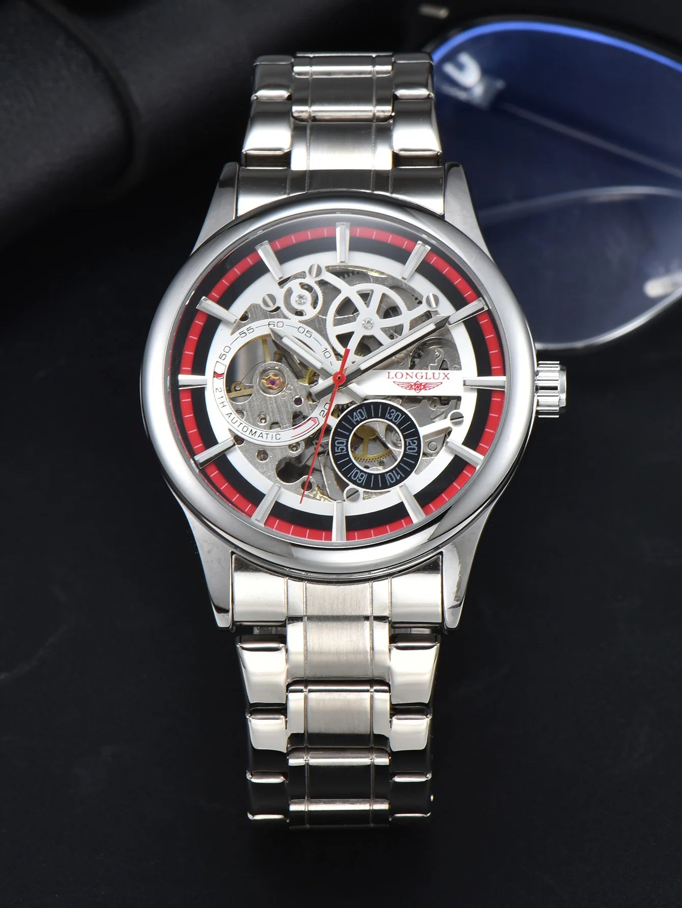 Automatic Man Watch Luxury Stainless Steel Skeleton