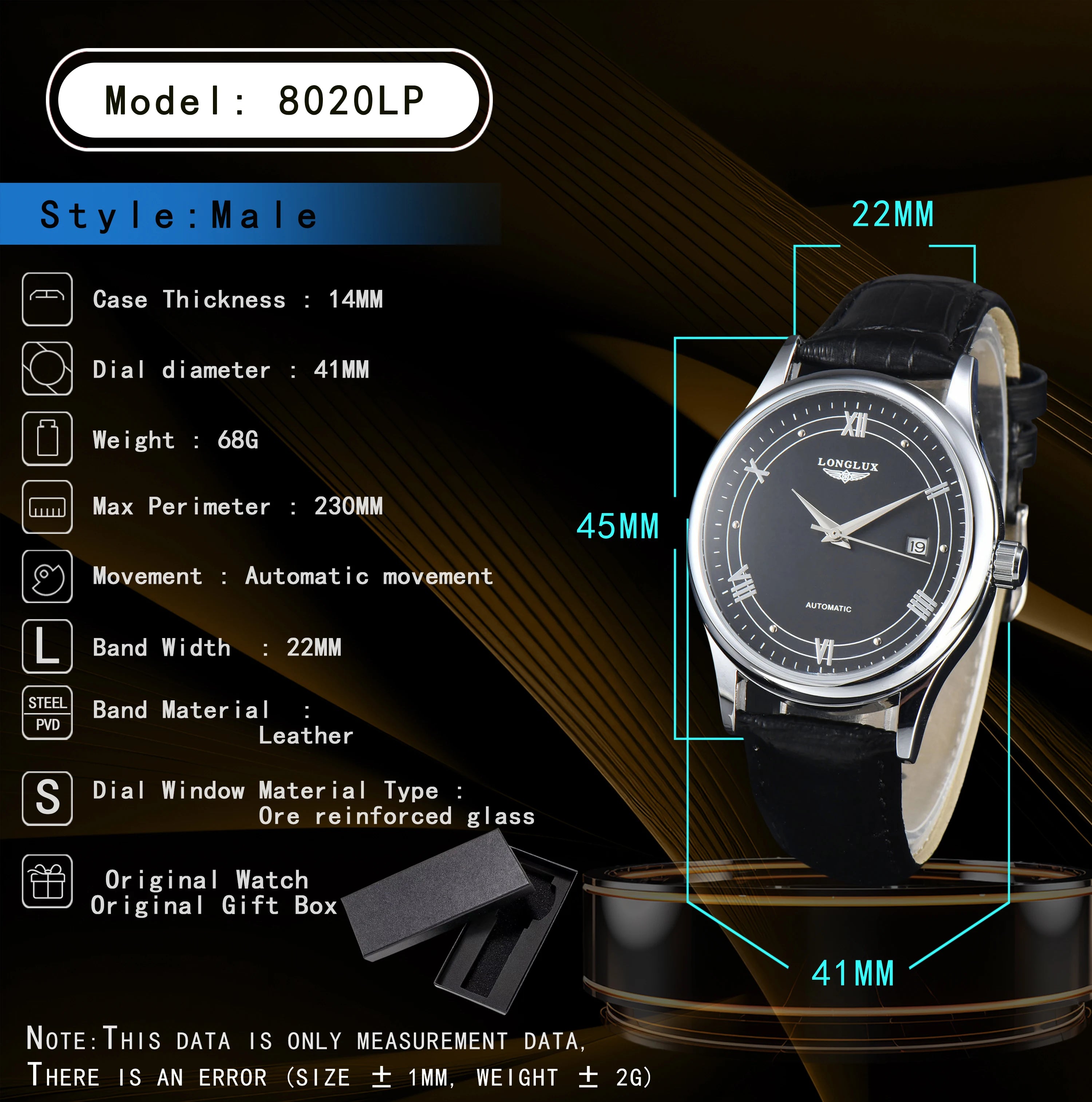 Automatic Man Watch Leather